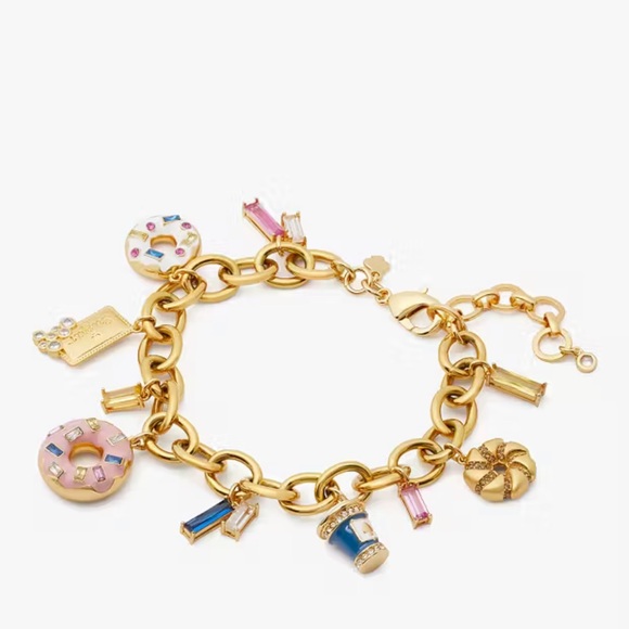 $169 Kate Spade Coffee Shop Donut Charm Bracelet - Picture 6 of 6